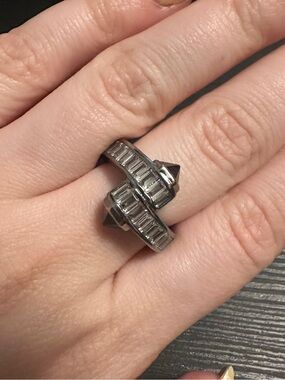 Bomb Party Coiled Intentions Untamed Ring on Hematite Size 7